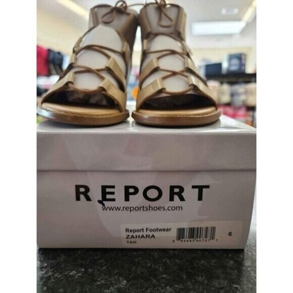 Report Womens Zahara Tan Gladiator Sandal, Size 6 - Picture 2 of 8